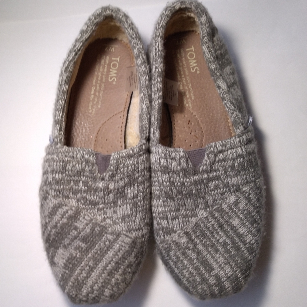 TOMS gray sweater knit CloudBound alpargata